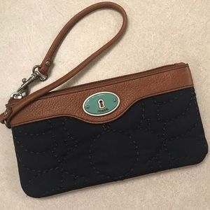 Fossil Key-Per Wristlet - Navy